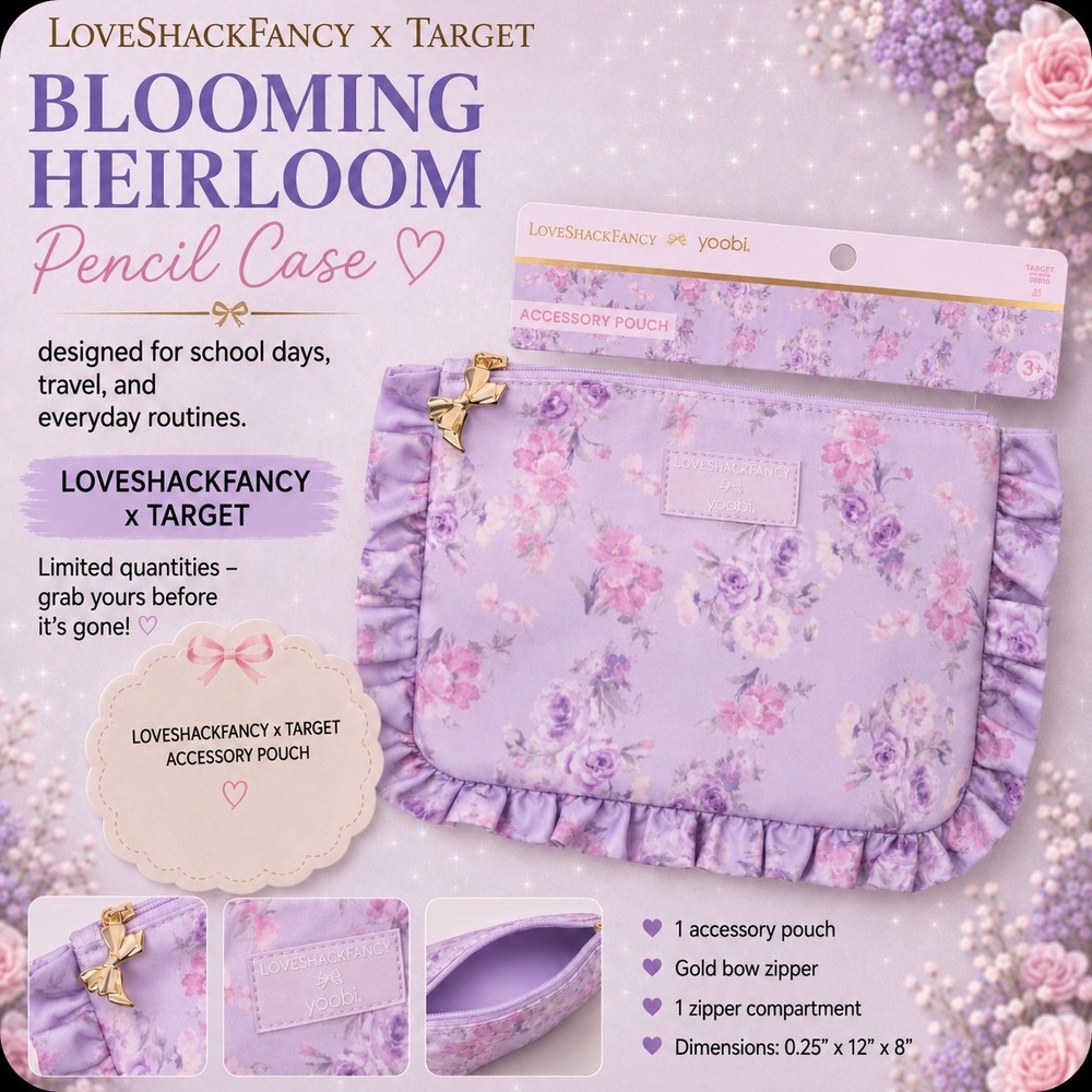 LoveShackFancy x Yoobi Blooming Heirloom Pencil Case Accessory